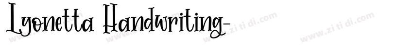 Lyonetta Handwriting字体转换